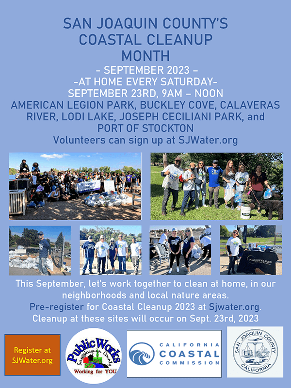 San Joaquin County's Coastal Cleanup Month 2023